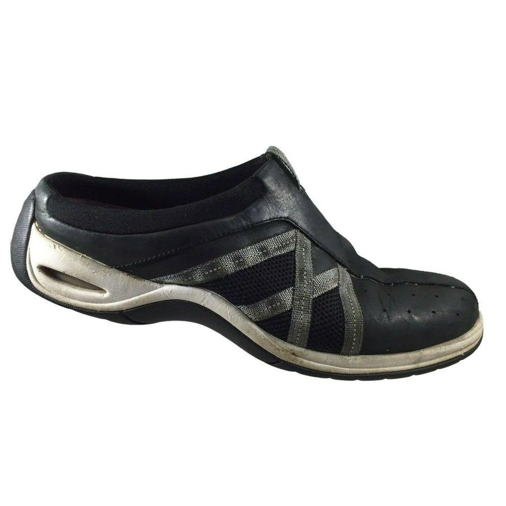 Cole Haan D16107 Loafers Womens 8.5 B Shoes Black Leather Gray Walking Casual
